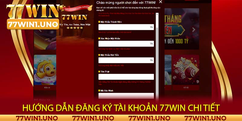 Hướng dẫn đăng ký tài khoản 77Win chi tiết